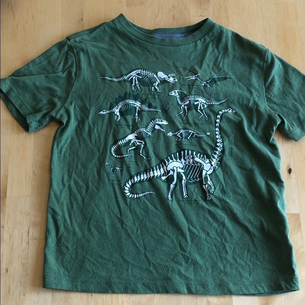 Green Dinosaur Skeleton Kids T-Shirt old navy‎  boys size 8